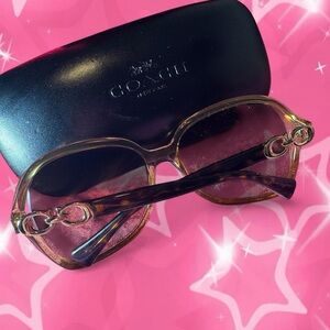 Coach Women's Sunglasses - Gold and Brown